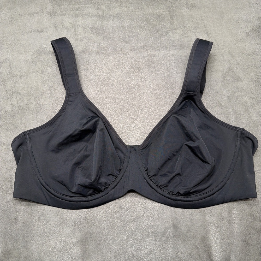 HSIA Joan Ultimate Soft T-shirt Unlined Minimizer Bra Black Size 38C